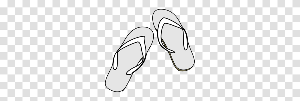 Flip Flops Black White Clip Art, Apparel, Footwear, Flip-Flop Transparent Png