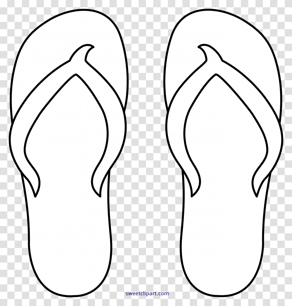 Flip Flops Line Art Clipart, Apparel, Footwear, Flip-Flop Transparent Png