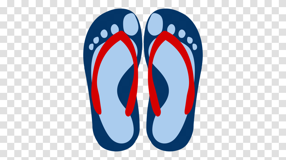 Flip Flops With Feet Imprint Vector Image, Apparel, Footwear, Flip-Flop Transparent Png