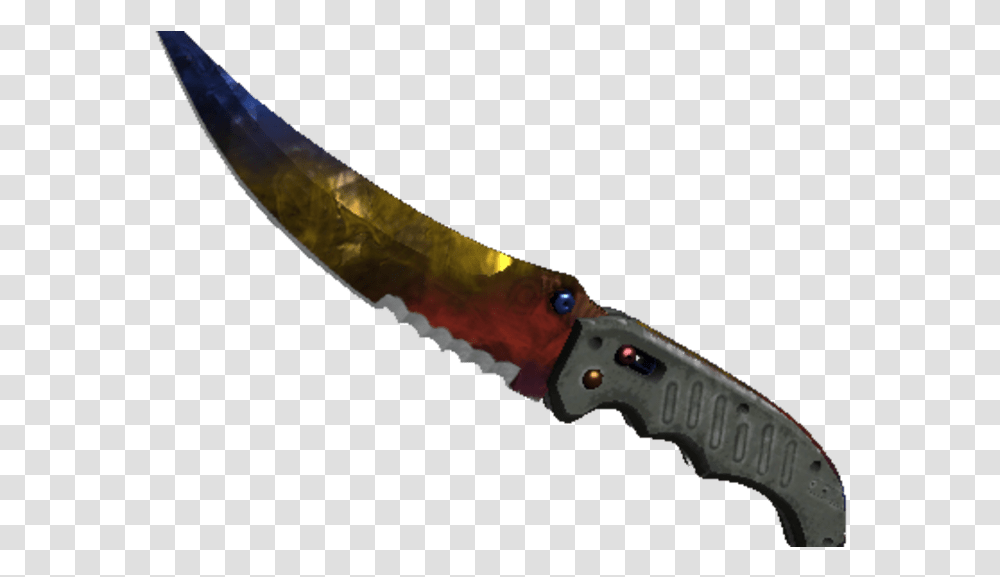 Flip Knife Cs Go Marble Fade, Weapon, Weaponry, Blade, Dagger Transparent Png