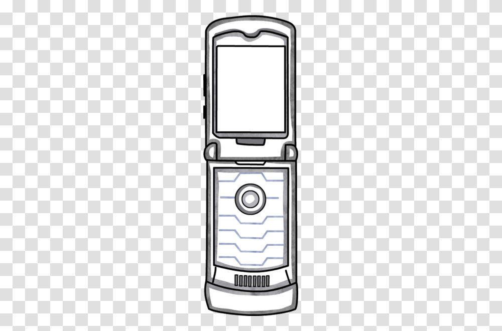 Flip Phone Clipart Black And White Loadtve, Mobile Phone, Electronics, Cell Phone, Tape Transparent Png