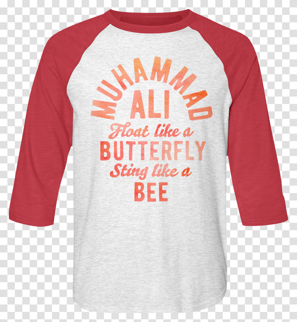 Float Like A Butterfly Sting Like A Bee Muhammad Ali Long Sleeved T Shirt, Apparel, T-Shirt, Jersey Transparent Png