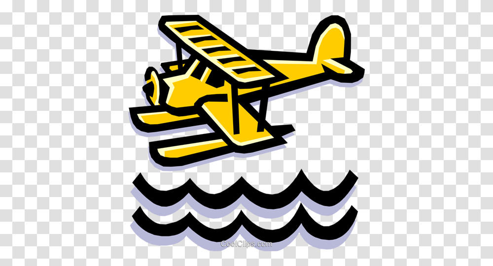 Float Plane Royalty Free Vector Clip Art Illustration, Vehicle, Transportation, Aircraft, Airplane Transparent Png