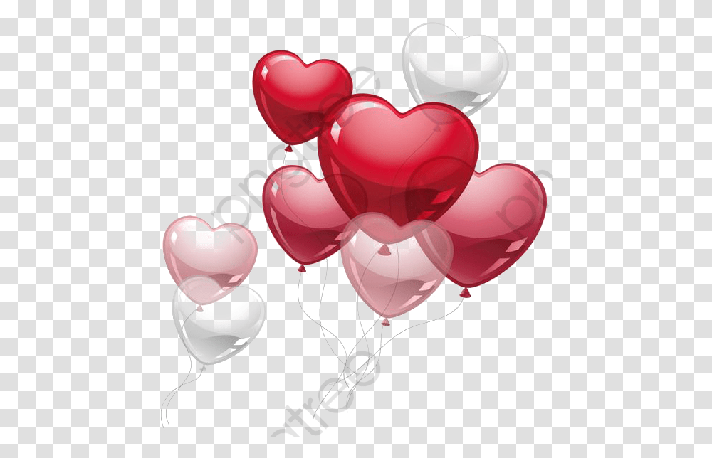 Floating Balloons Red Happy Birthday Heart Balloons, Plant, Food, Cherry Transparent Png