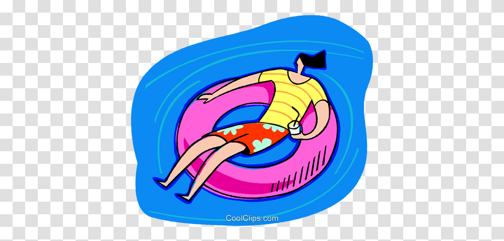 Floating In Pool In A Inner Tube Royalty Free Vector Clip Art, Sweets, Food, Meal, Peel Transparent Png