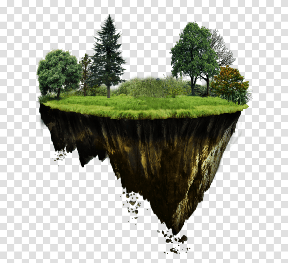 Floating Island Fantasy, Tree, Plant, Outdoors, Nature Transparent Png