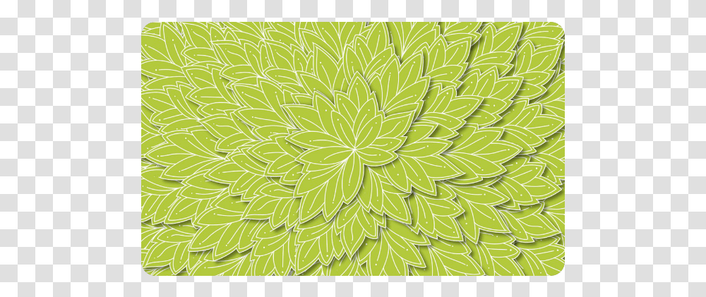 Floating Leaf Pattern Spring Green White Nature Doormat Placemat, Plant, Flower, Blossom, Ornament Transparent Png
