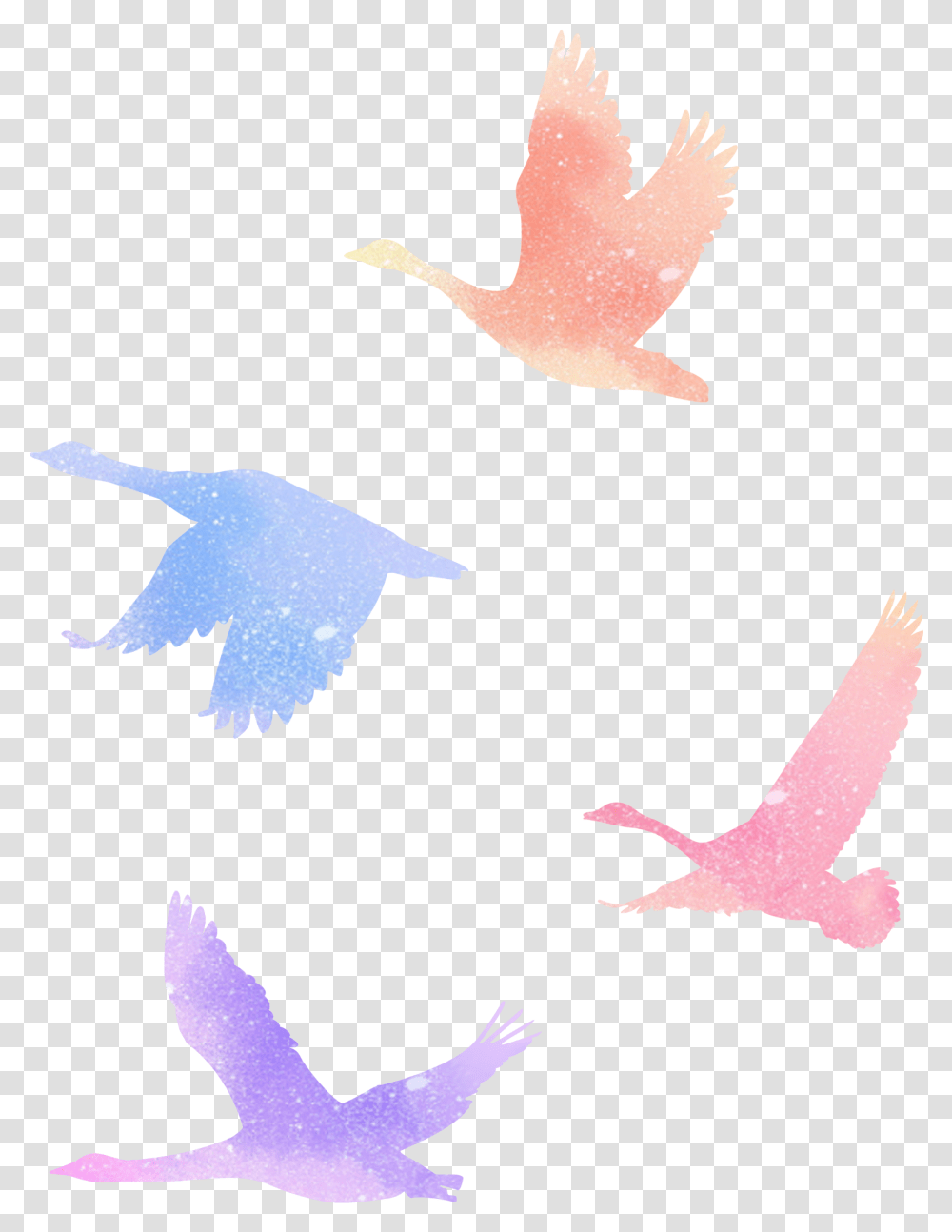 Flock, Leaf, Flying, Bird, Animal Transparent Png