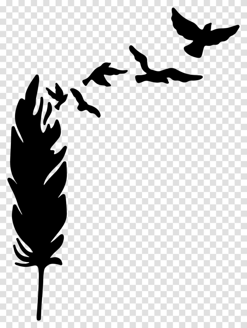 Flock, Silhouette, Stencil, Bird, Animal Transparent Png