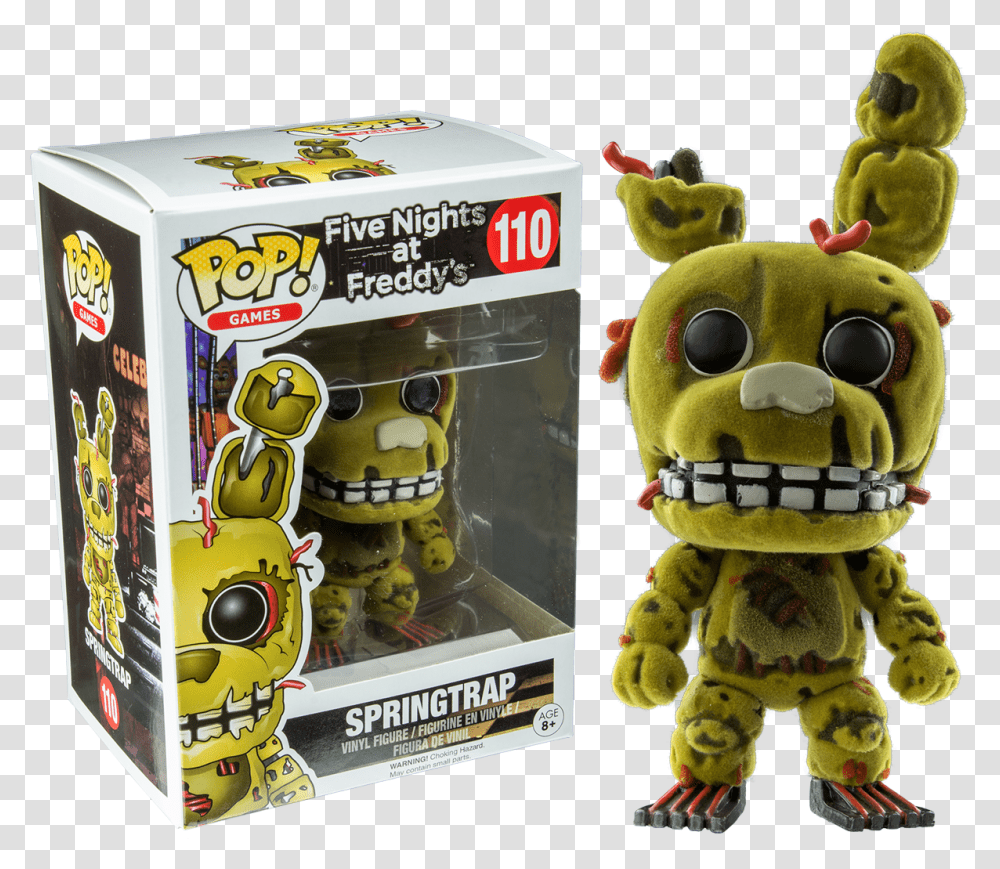 Flocked Springtrap Funko Pop, Toy, Plush, Outdoors, Mascot Transparent Png