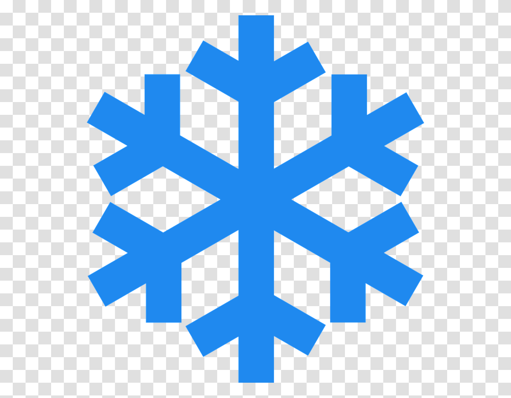 Floco De Neve Inverno Cristal De Gelo Azul Cristal Snowflakes Clipart Simple, Cross Transparent Png