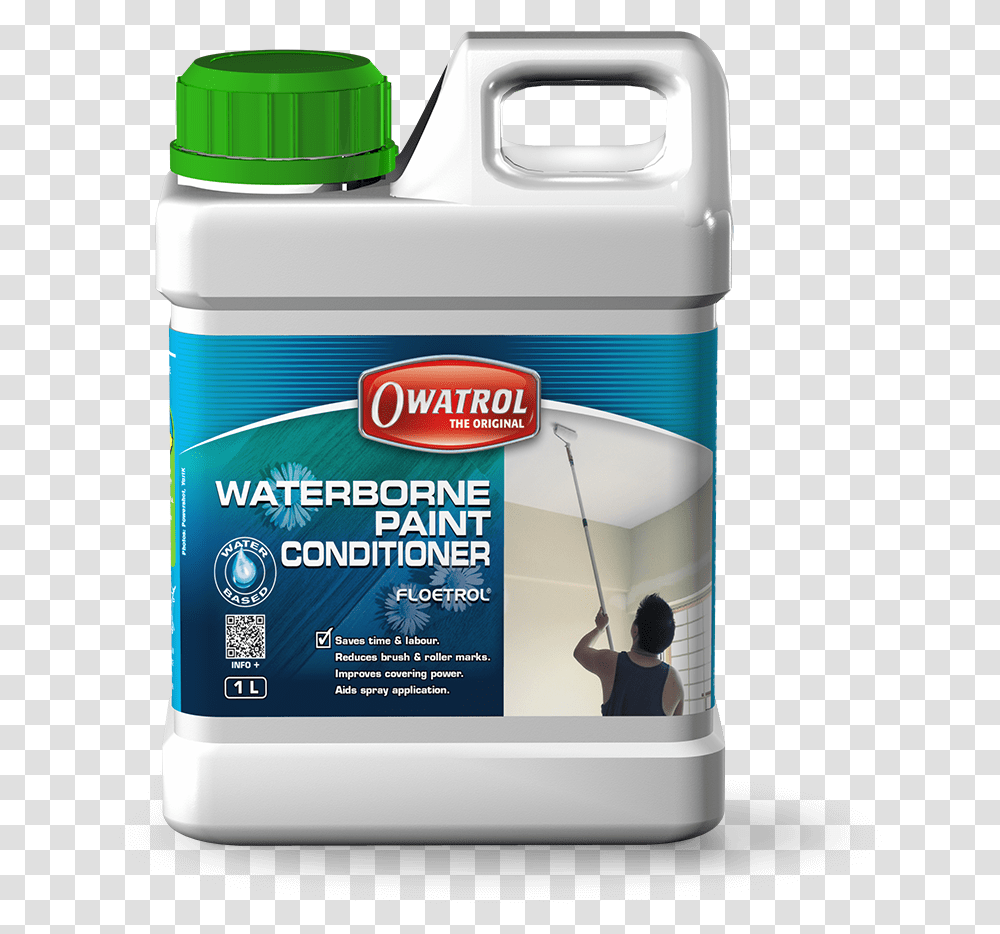 Floetrol Water Based Paint Conditioner Owatrol Eb, Person, Mixer, Bottle, Paint Container Transparent Png