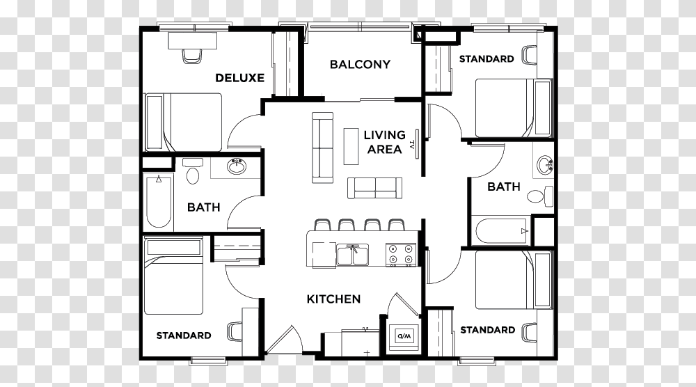 Floor Plan, Diagram, Plot Transparent Png