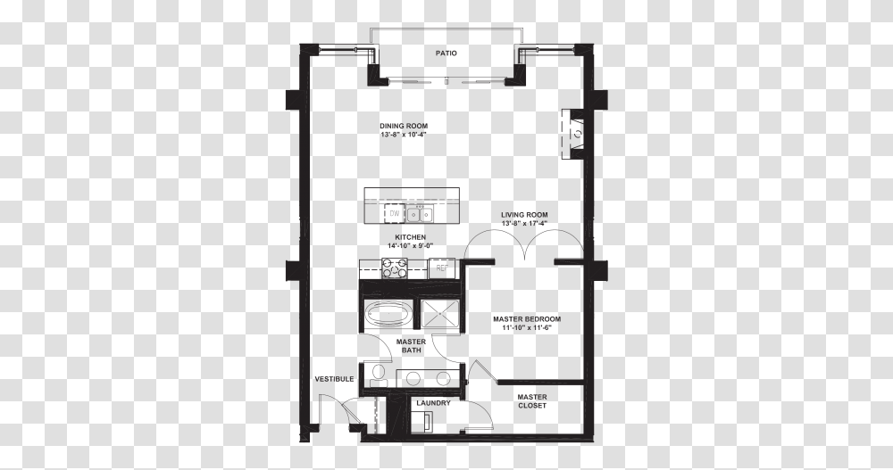 Floor Plan Master Bed And Bath, Diagram, Plot, Building, Room Transparent Png