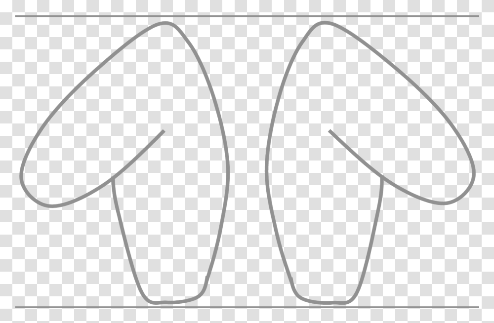 Floppy Bunny Ears Template, Bow, Hand Transparent Png