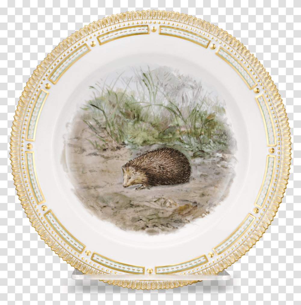 Flora Danica Hedgehog Dinner Plate Prairie Vole Transparent Png