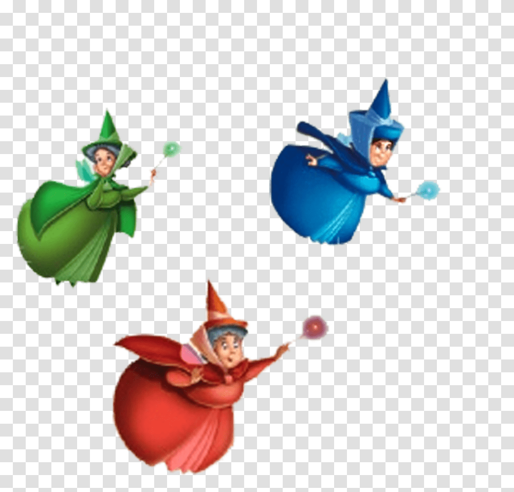 Flora Fauna And Merryweather Flora Fauna And Merryweather, Person, Elf, Face Transparent Png