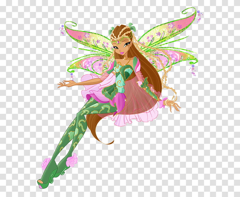 Flora Winx Winxclub Winxflora Fairy Flower Green Winx Club Flora Fee, Costume, Angel, Archangel Transparent Png