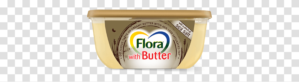 Flora With Butter Label, Text, Tape, Plant, Food Transparent Png