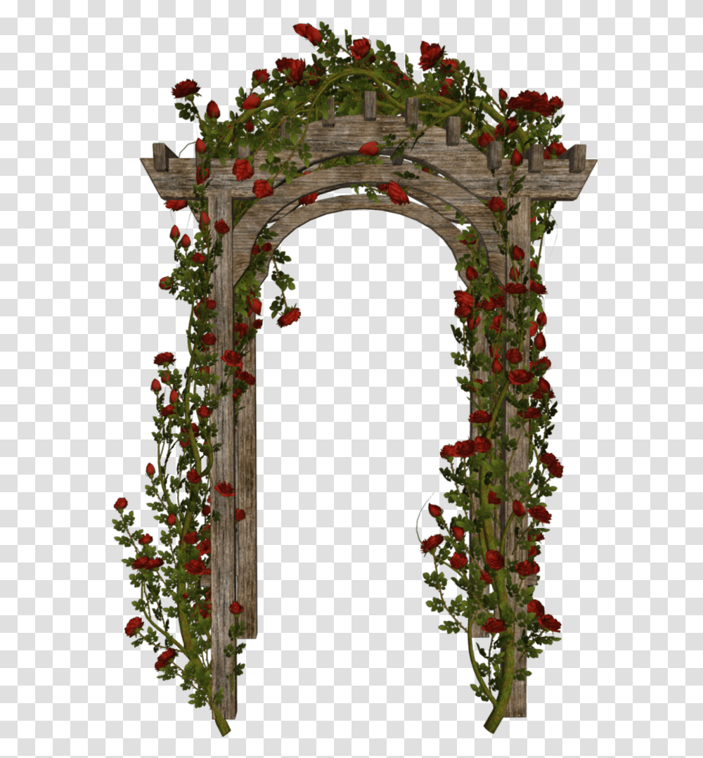 Floral Arch Format Mob Rose Arch, Building, Architecture, Plant, Porch Transparent Png