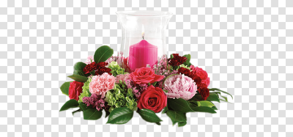 Floral Arrangements With Candle, Plant, Flower, Petal, Carnation Transparent Png
