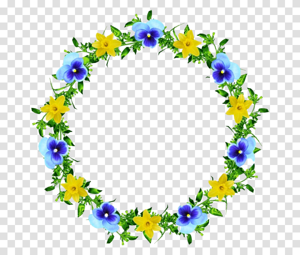 Floral Blue Frame Free Image All Border Blue And Yellow Flowers, Graphics, Art, Floral Design, Pattern Transparent Png
