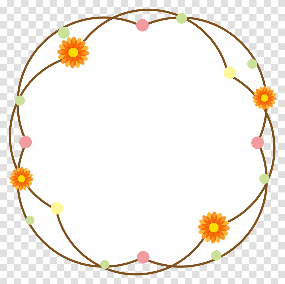 Floral Border Cartoon Cute Fresh And Psd Clipart Circle, Bracelet, Jewelry, Accessories, Accessory Transparent Png