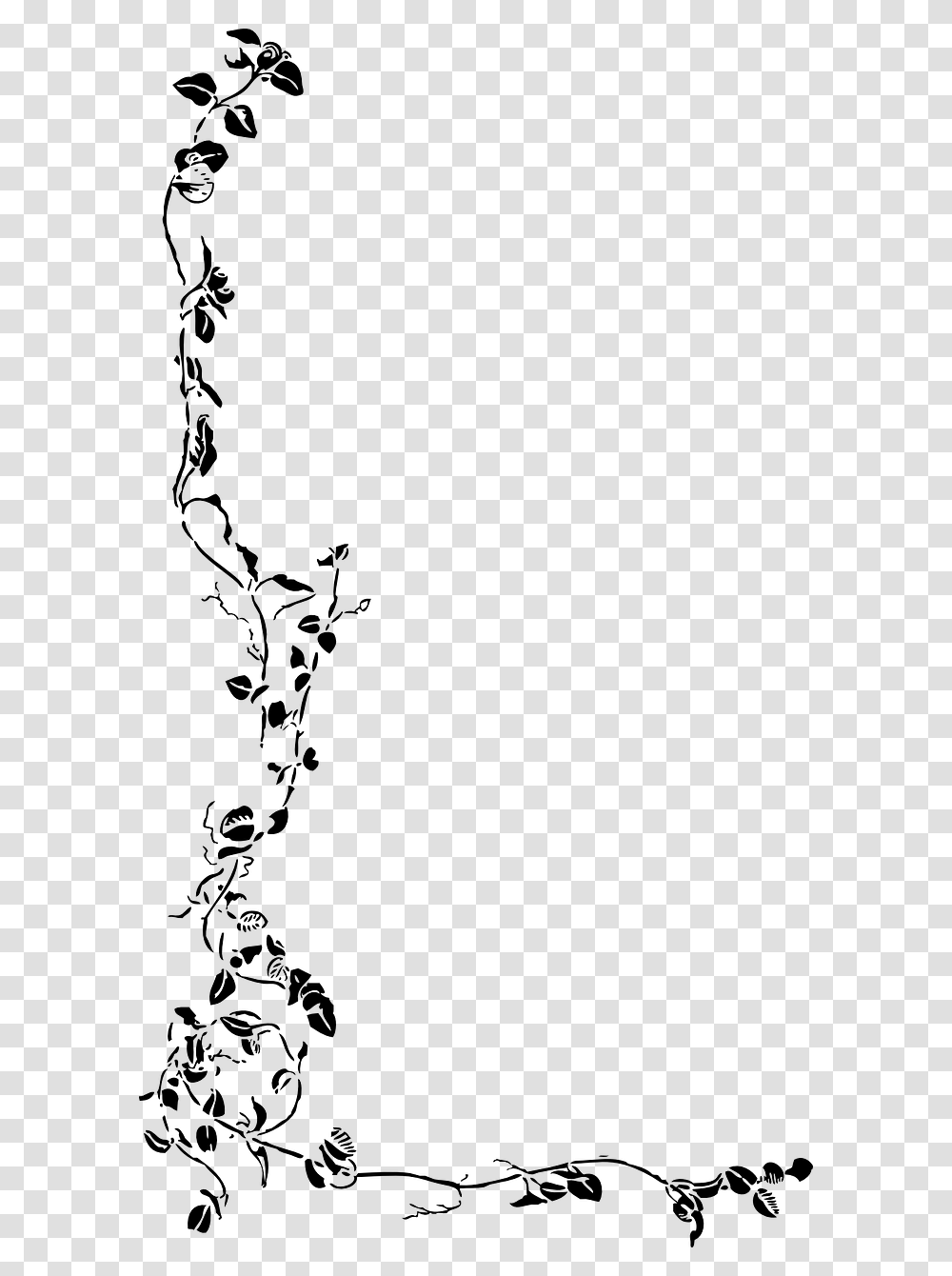 Floral Border Clip Art, Gray, World Of Warcraft Transparent Png