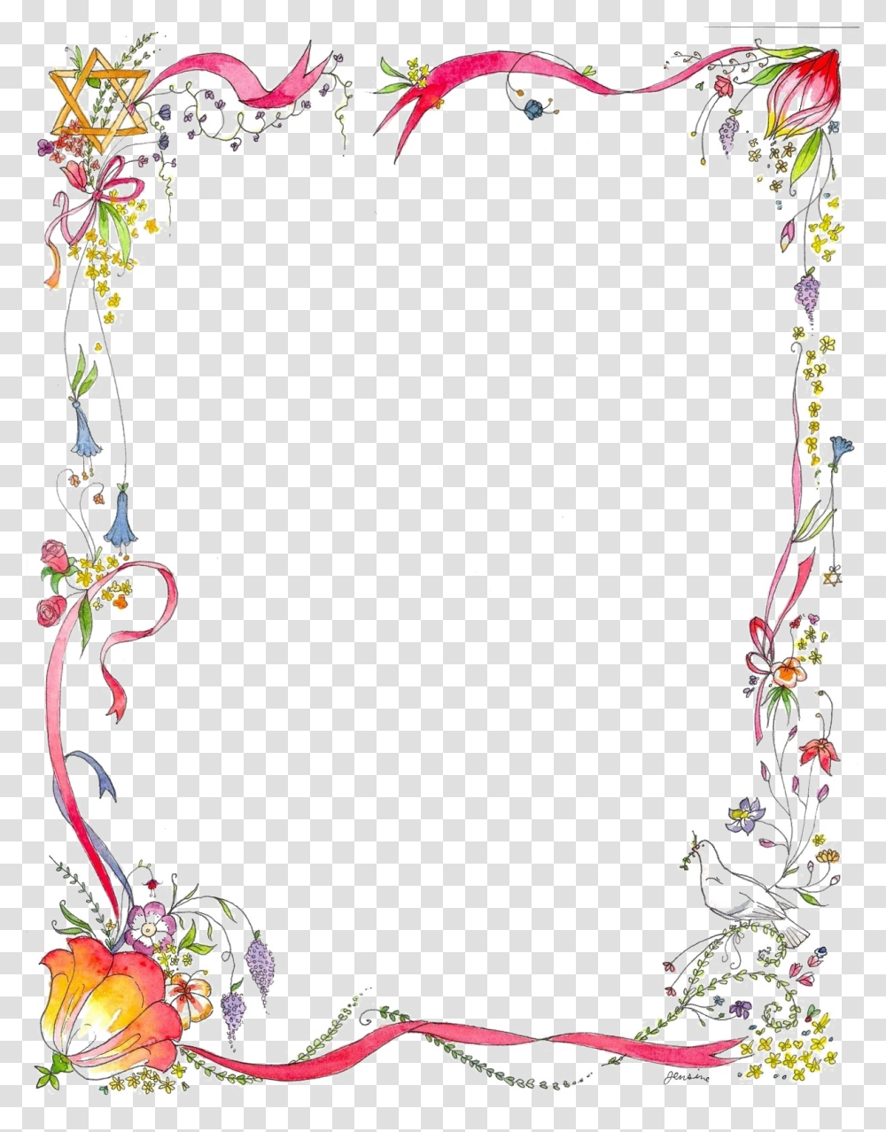 Floral Border Designs Free Image, Floral Design, Pattern Transparent Png