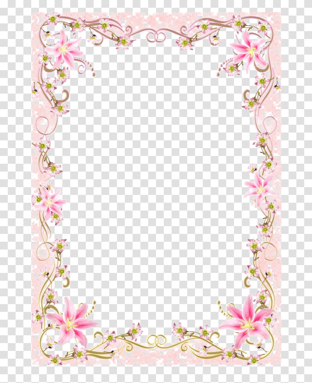 Floral Border Designs Free Picture Frame, Pattern, Alphabet Transparent Png