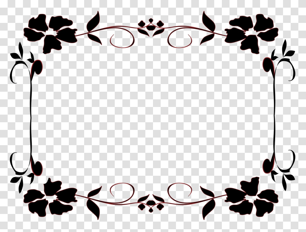 Floral Border Designs Photo Background Flower Borders Black And White Clipart, Tiara, Jewelry, Accessories, Accessory Transparent Png