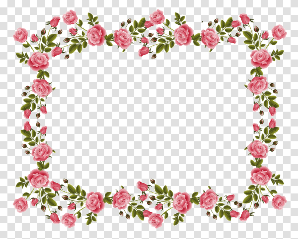 Floral Border Frames Clipart Frame, Floral Design, Pattern, Graphics, Plant Transparent Png