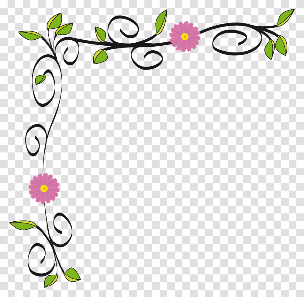 Floral Border Vectorized, Floral Design, Pattern Transparent Png
