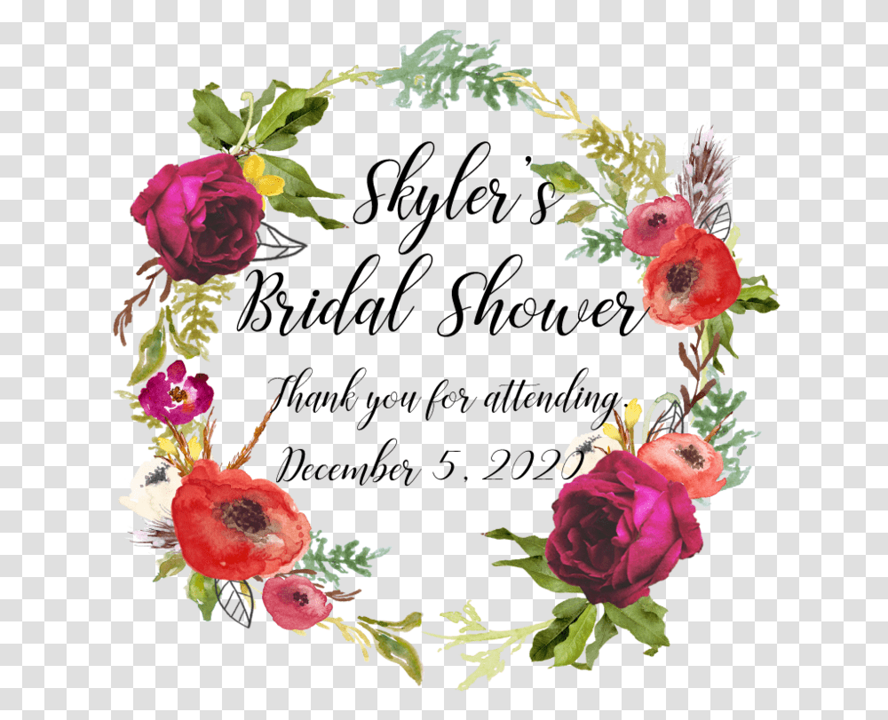 Floral Bridal Shower Clipart, Plant, Flower, Blossom, Rose Transparent Png