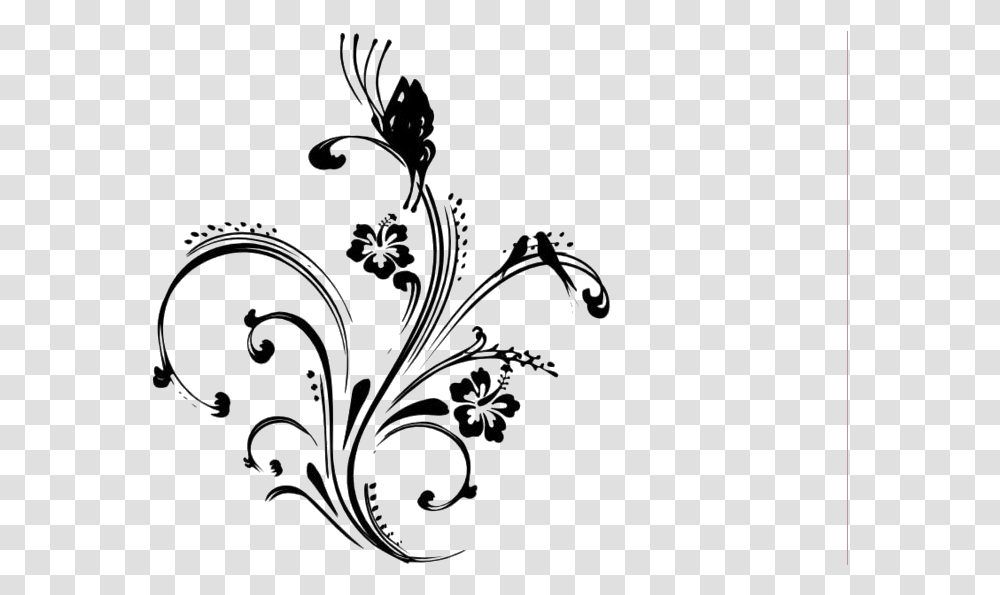 Floral Butterfly Silhouette, Floral Design, Pattern Transparent Png