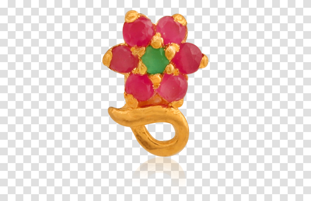 Floral Charm Gold Nose Pin Artificial Flower, Accessories, Accessory, Jewelry, Peel Transparent Png