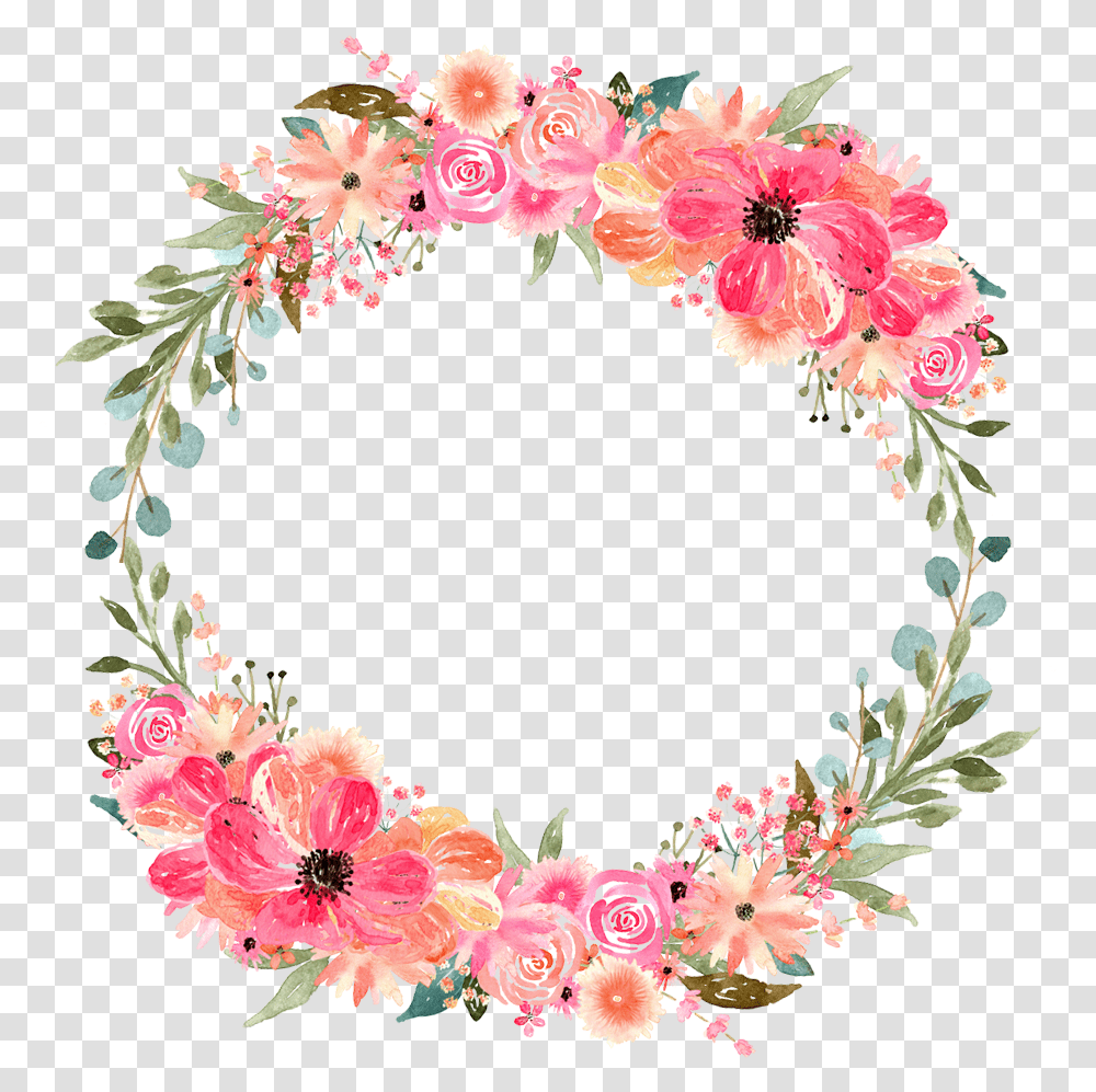 Floral Circle Clipart Flower, Floral Design, Pattern, Graphics, Plant Transparent Png