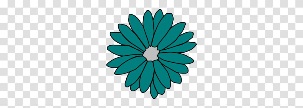 Floral Clipart Teal, Daisy, Flower, Plant, Daisies Transparent Png