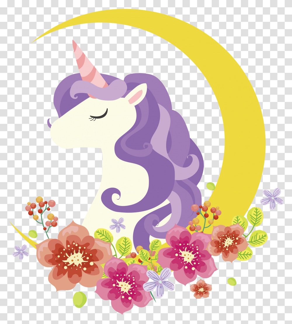 Floral Clipart Unicorn Unicorn Icon, Floral Design, Pattern, Painting Transparent Png