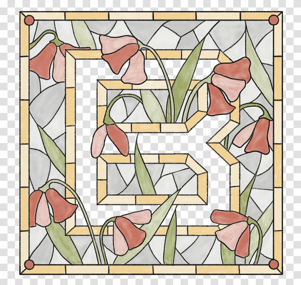 Floral Design, Stained Glass, Poster, Advertisement Transparent Png