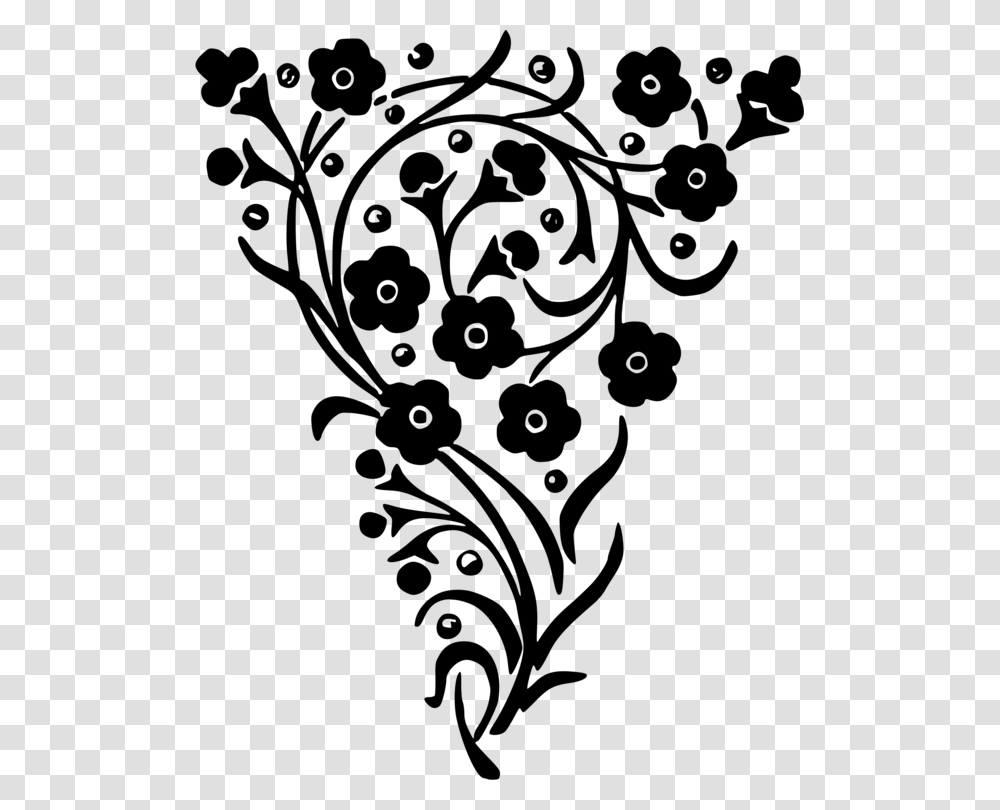 Floral Design Decorative Arts Flower Designs Black And White, Gray, World Of Warcraft Transparent Png