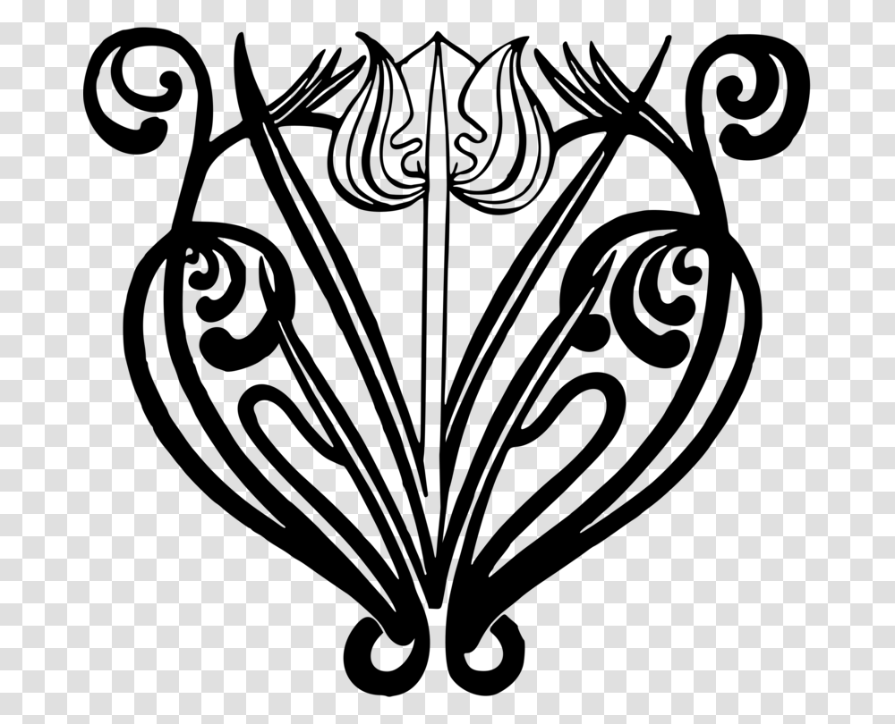 Floral Design Flower Art Deco Decorative Arts, Gray, World Of Warcraft Transparent Png