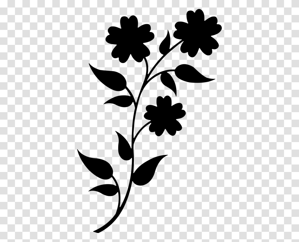 Floral Design Flower Silhouette Romans Drawing, Gray, World Of Warcraft Transparent Png