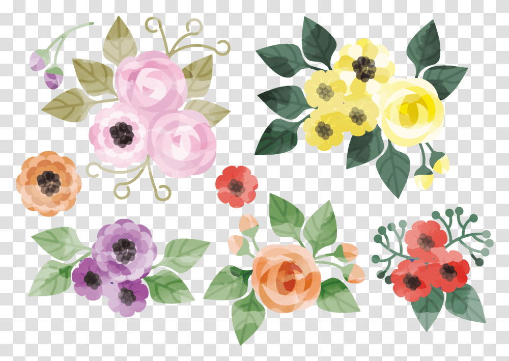 Floral Design Flower Watercolor Painting Creative Watercolor Cute Watercolor Flowers, Pattern, Plant Transparent Png