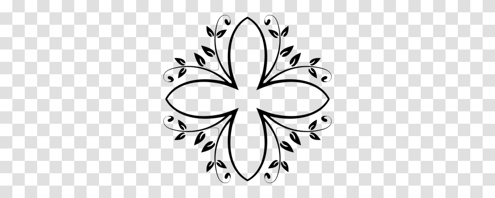 Floral Design Flower White Drawing Vine, Gray, World Of Warcraft Transparent Png