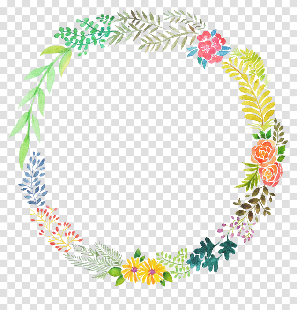Floral Design Flower Wreath Paper Watercolor Painting Circle Flower Frame Paint, Plant, Blossom, Pattern, Graphics Transparent Png