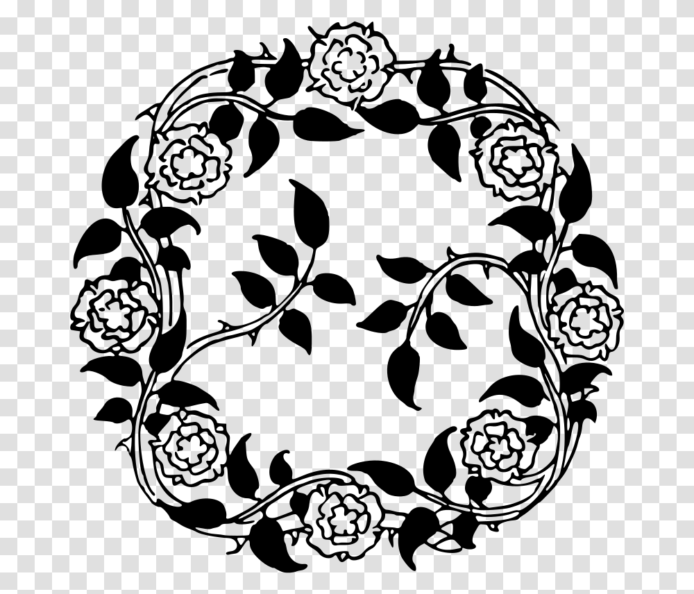 Floral Design Inlay Design Black And White, Gray, World Of Warcraft Transparent Png