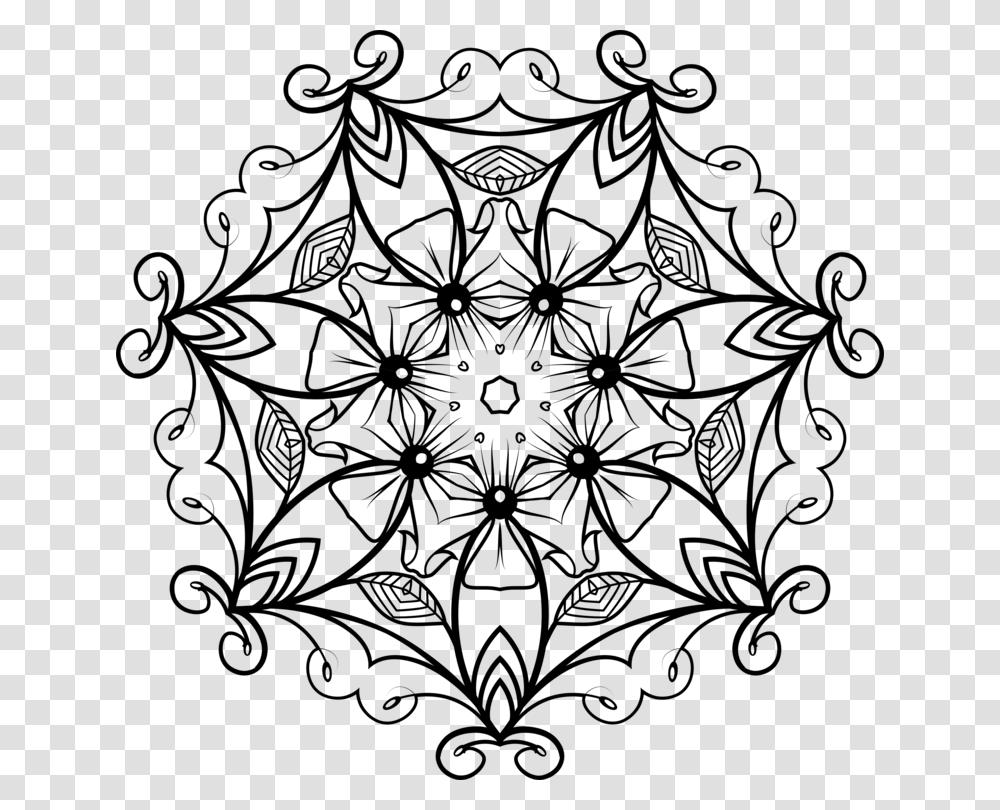 Floral Design Paper Black And White Coloring Book Drawing Free, Gray, World Of Warcraft Transparent Png