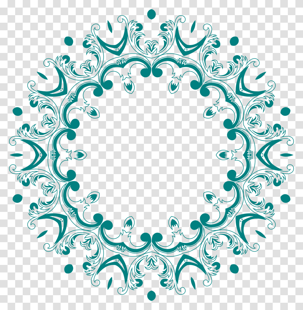 Floral Design Vintage Floral Circle Design, Pattern, Rug Transparent Png