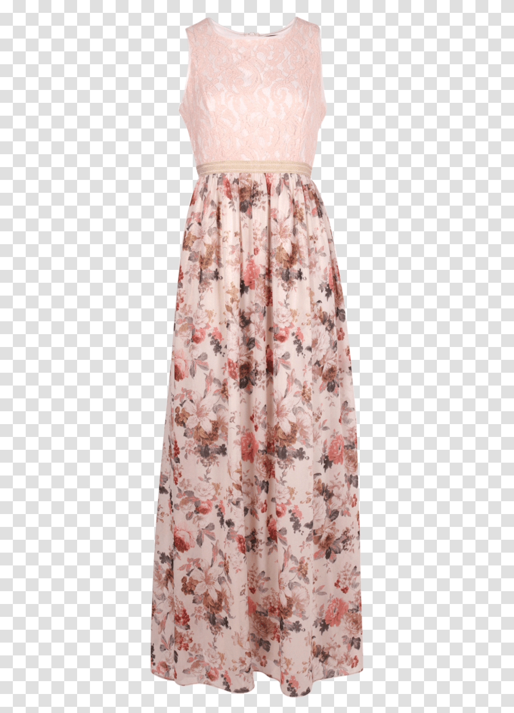 Floral Dress With Lace Top, Apparel, Female, Skirt Transparent Png